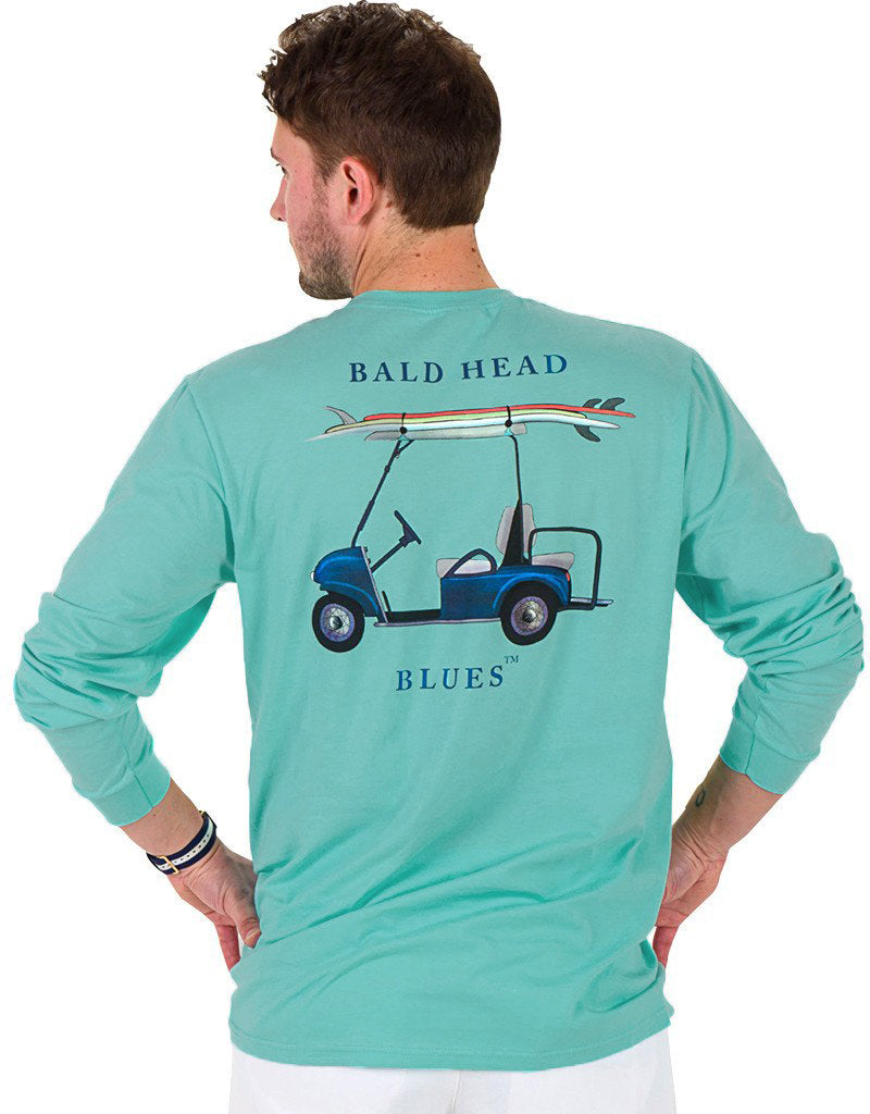 Island Tee - Long Sleeve Golf Cart - Seafoam