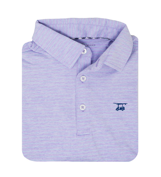 Albatross Polo - Heather Lavender w/ Aruba Pinstripes