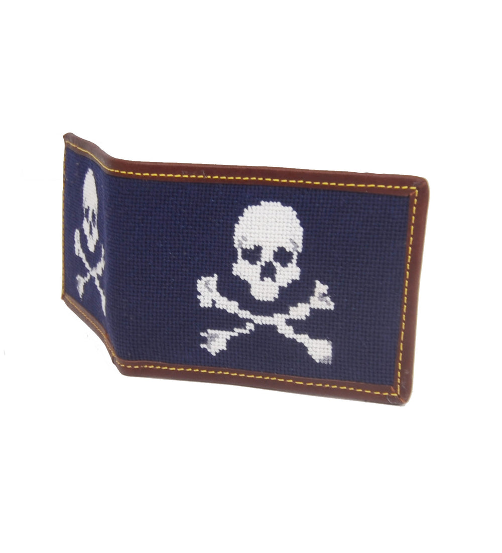 Jolly Roger Needlepoint Wallet