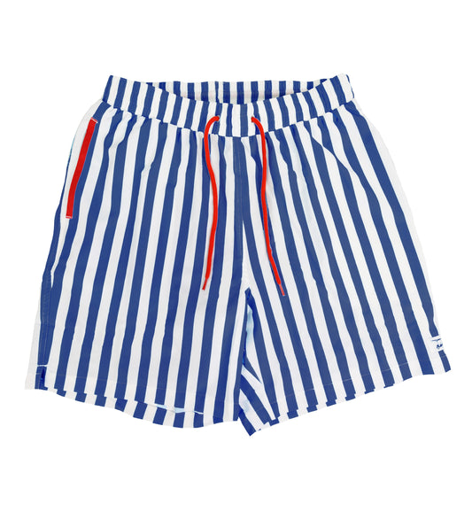 Medieval/White Swim Trunks