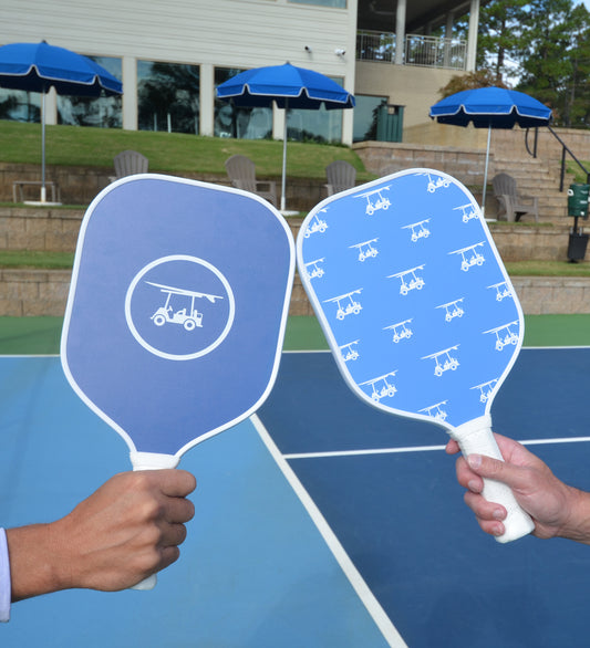 Pickleball Paddle - Royal Blue Logo Print