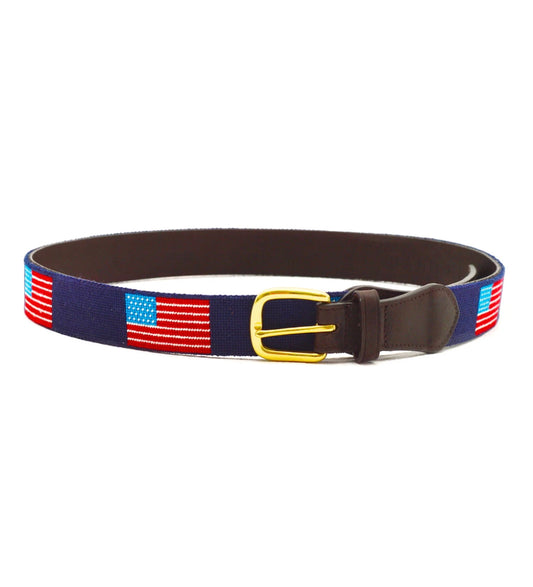 Needlepoint Belt - USA Flag