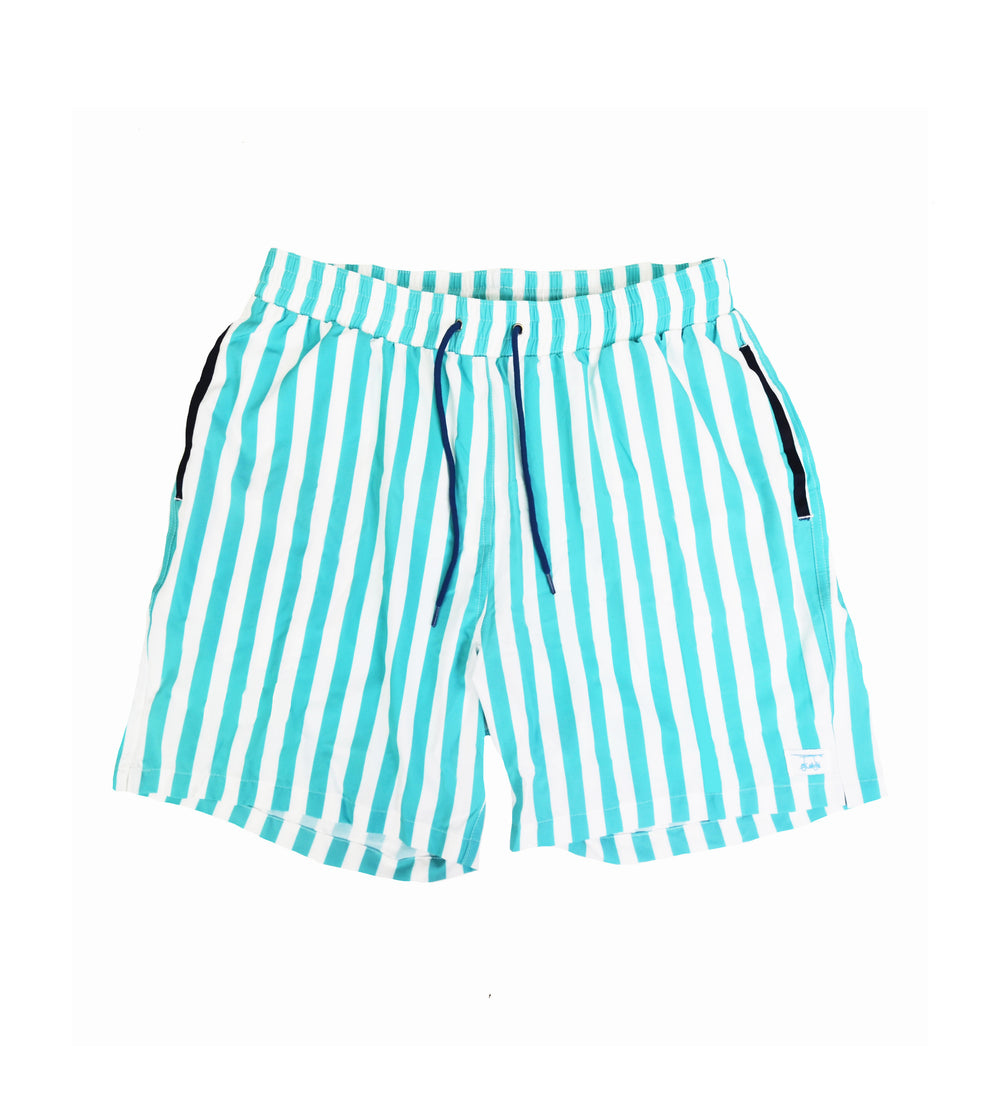 Youth Swim Trunks - Aruba/White